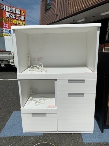 ‼️ジモティー限定価格‼️美品‼️食器棚‼️キッチンボード‼️レンジ台‼️白‼️ホワイト‼️