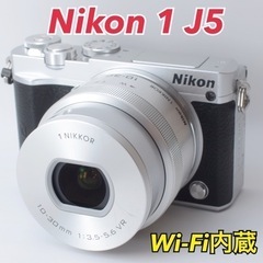 ★Nikon 1 J5★S数約3800回●Wi-Fi内蔵●2081万画素●超小型  1ヶ月動作補償あり！ 安心のゆうパック代引き発送！ 送料、代引き手数料無料！