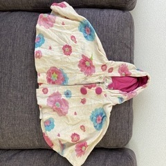 【値下げ100円】秋冬用ポンチョ　1歳前後　サイズ50-70の画像