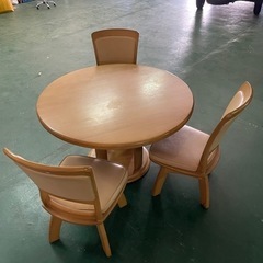 【引取限定】長径120cm幅ダイニングテーブル4点セット 家具 ...