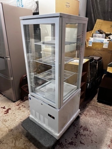 未使用(通電確認のみ) 4面ガラス冷蔵ショーケース　178L