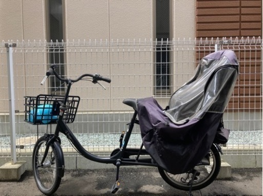 【7/23まで】子乗せ自転車／非電動／ヘルメット付き／カバー付き