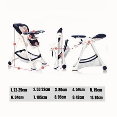 折りたたみ式ベビーフィードチェアの画像