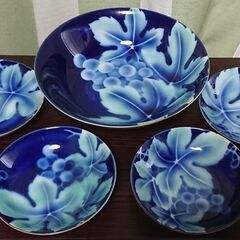 （美品）昭和レトロな皿セット Y.H chainaの画像