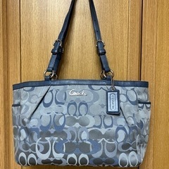 【 更にお値下げ！】コーチ  トートバッグ  ブルーグレー