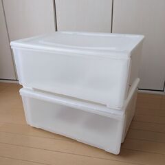 【美品】無印良品収納ケース　２個セット半透明樹脂
