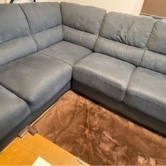 お値下げしました！ニトリ　布＋合成皮革コーナーソファ（ウォール2）