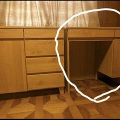 (値下げ)ISSEIKI アルダー材 天然木 ワークデスク  ナチュラル 奥行45 幅80の画像