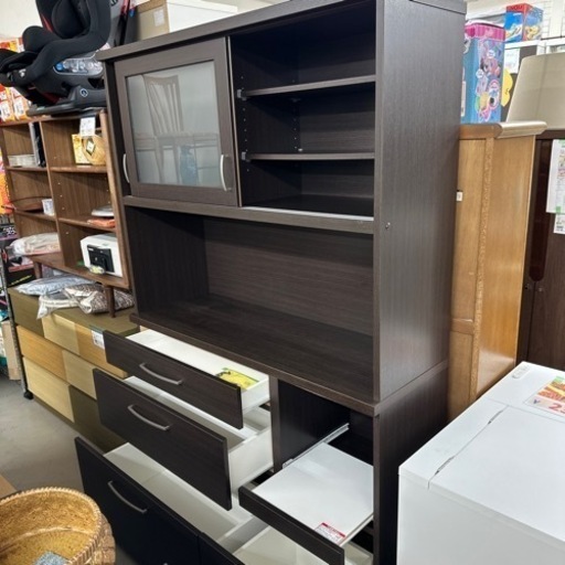  完売致しました❗️?住まいの助っ人???激安価格?挑戦中??レンジボード（ブラウン）