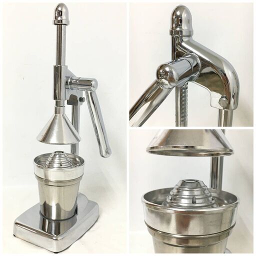 ut10/39 HAND juicer ハンドジューサー WNNJ-A 手動ジューサー 手動式 絞り器 果汁しぼり器 フルーツジュース ステンレス製 箱付き〇