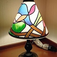グラスアート作品 スタンドライト 照明 新品未使用品