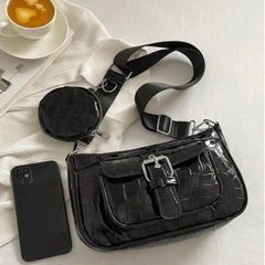 クロコダイル型押しスクエアバッグの画像