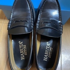 ローファー HARUTA メンズ 25cm EEE 黒