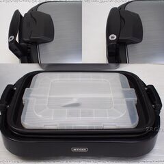 ■■■タイガー（ＴＩＧＥＲ）ホットプレート「これ一台」　3枚セット（平面・たこ焼き・焼肉・蓋付き） ＣＰＵ－Ａ１３１　美品■■■の画像