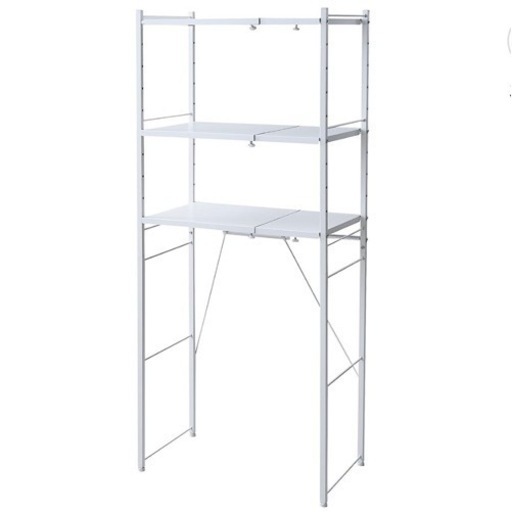 【新品未使用‼️】定価18,097円 現行モデル♪ 山善 伸縮式ペール上ラック(RPE-3) レンジラック ごみ箱上ラック ホワイト♪