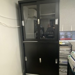 書庫 引違書庫 奥深タイプ オフィス収納 鍵付 の画像