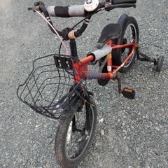 16インチ補助輪付きお子様自転車(4)の画像