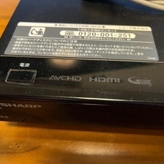 SHARP ブルーレイプレーヤーの画像