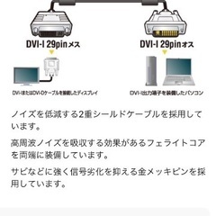 ①3m 型番　CAC-DVIE30BK DVI-Iケーブルの画像