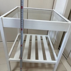 IKEA サイドテーブル　（白のミルクペイントで塗ってます）の画像