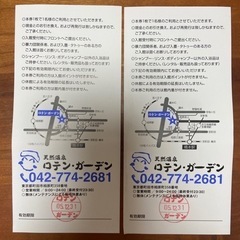 【受け渡し調整中】天然温泉 ロテンガーデン 招待券2枚セットの画像