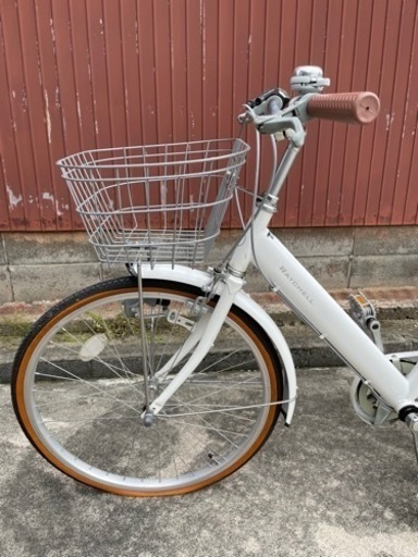 子供自転車　22インチ　白　SHIMANO