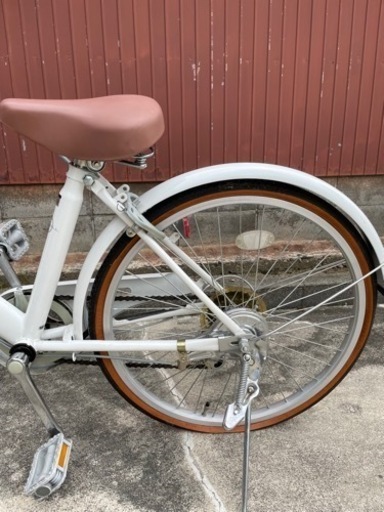 子供自転車　22インチ　白　SHIMANO