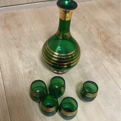 【8/10まで】ガラス製　冷酒セット