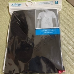 UNIQLO エアリズムコットンVネックTシャツ　Mサイズ　BLACK