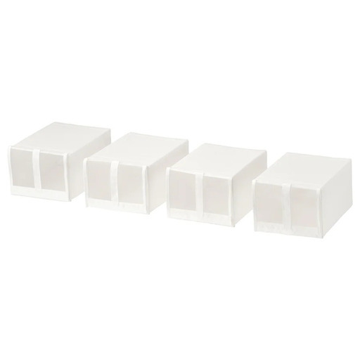 IKEA SKUBB スクッブーシューズボックス　ホワイト×4個　ブラック×2個