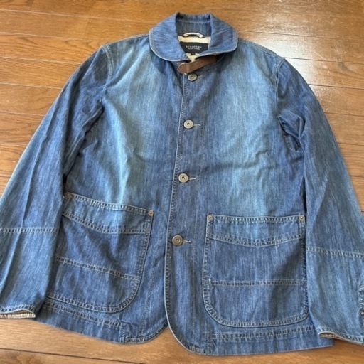 バーバリーブラックレーベル☆薄手丸襟デニムジャケット