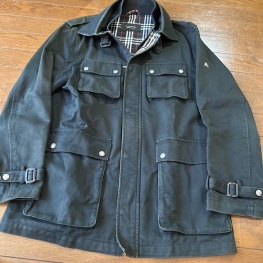 バーバリーブラックレーベル☆ミリタリージャケットコート