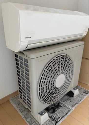 日立エアコン RAS-AJ22G 室外機付 2022年クリーニング済 2017年製　