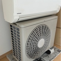 日立エアコン RAS-AJ22G 室外機付 2022年クリーニング済 2017年製　の画像