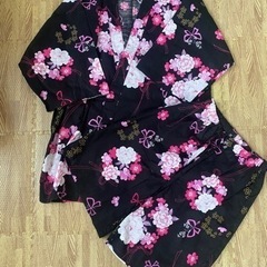 花柄のかわいい甚平　夏祭りに