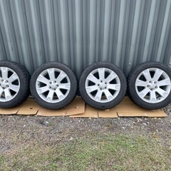 中古デリカD5純正アルミホイール、タイヤ付き