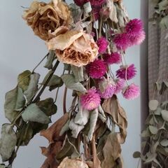 ドライフラワー、バラ＆百日紅《27日処分予定》