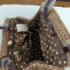 ニットのハンドバッグ　未使用の画像