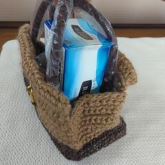 ニットのハンドバッグ　未使用の画像