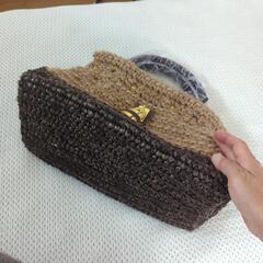 ニットのハンドバッグ　未使用の画像