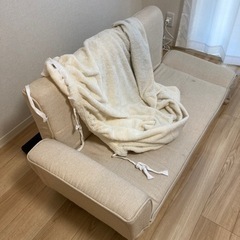 可変式ソファ　ソファカバー付きの画像