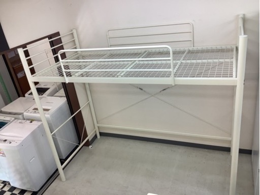 【リサイクルサービス八光】幅211㎝　ホワイト　ロフトベッド