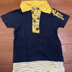 ドクロ刺繍＆ボタンシャツ　１００センチ