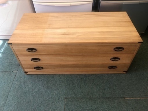 【リサイクルサービス八光】幅99.5㎝　3段　ロータイプ桐たんす