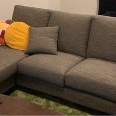 ※引き渡し決定　3人掛けソファ　L字【0円】の画像
