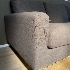 ※引き渡し決定　3人掛けソファ　L字【0円】の画像