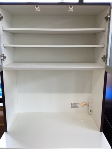 美原　キッチンボート　幅80 ELAIN-80KB 食器棚