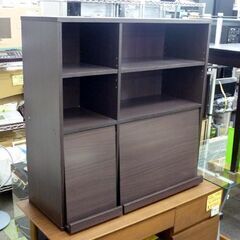 ☆本棚 扉付き ブックラック 幅910mm 奥行330mm 高さ905mm ディスプレイラック フラップ扉 飾り棚 シェルフ 札幌 北20条店の画像