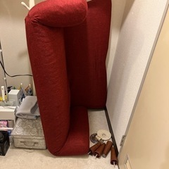 赤　ソファ　2人掛け