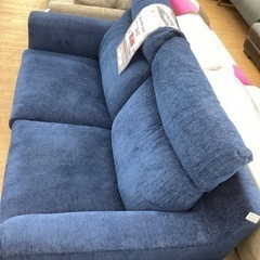 KG-66【新入荷　リサイクル品】馬場家具　ハイバック　2シーターソファ　ネイビーの画像